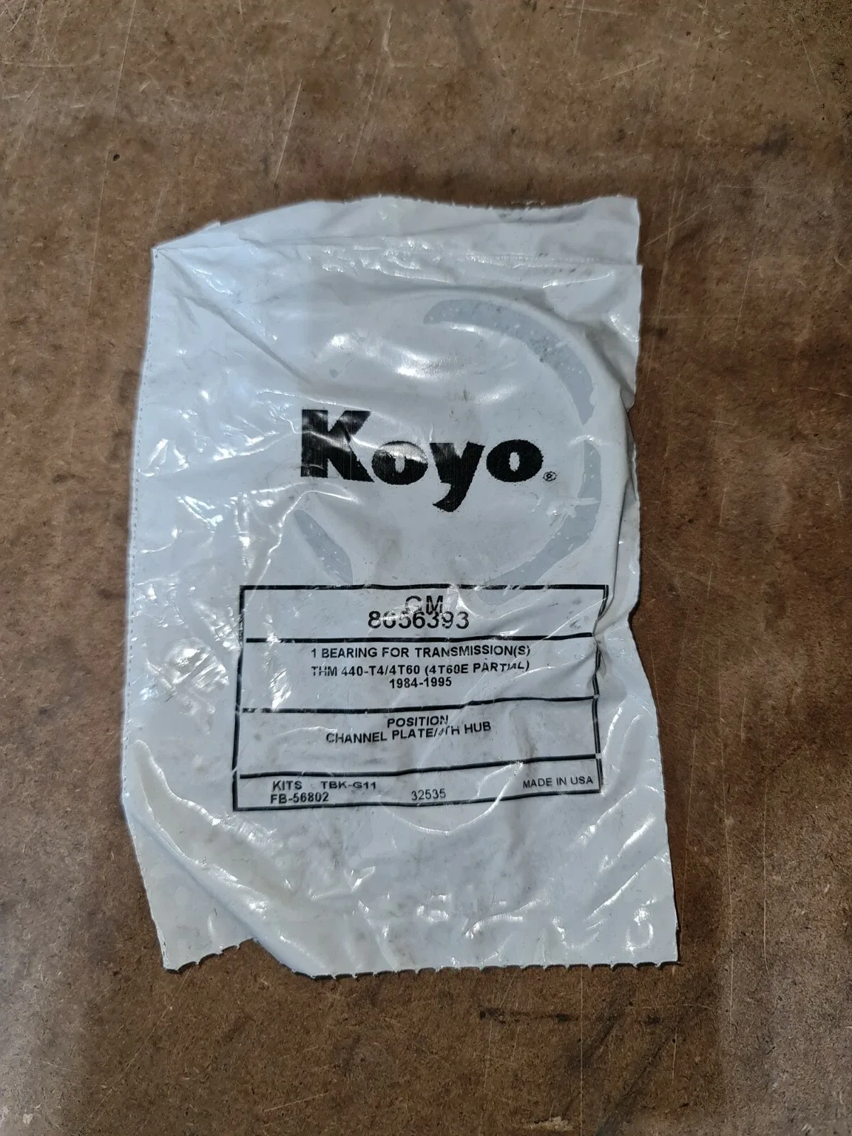 KOYO 8656393 4th Clutch Hub-to-Channel Plate for TH440-T4 / 4T60E