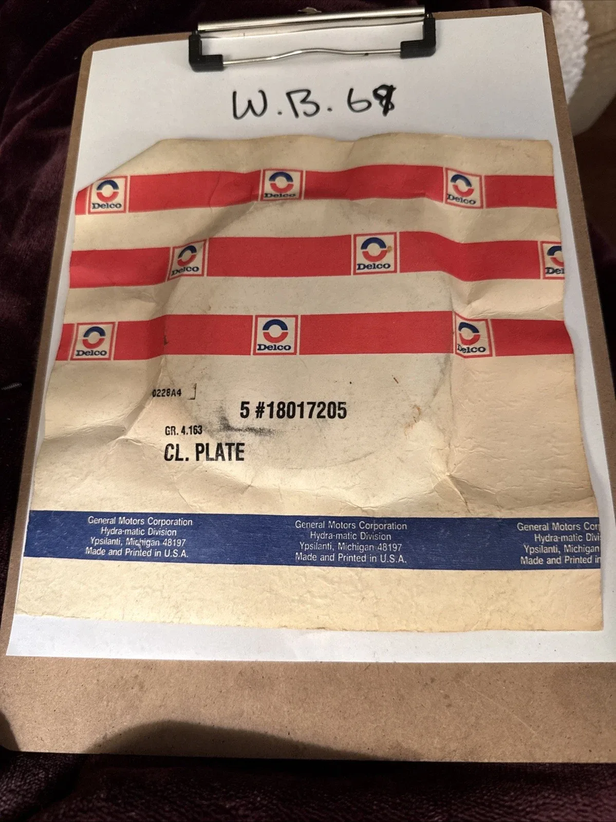 ACDelco 18017205 NOS Hydra-Matic Clutch Plate (GM Original Equipment)