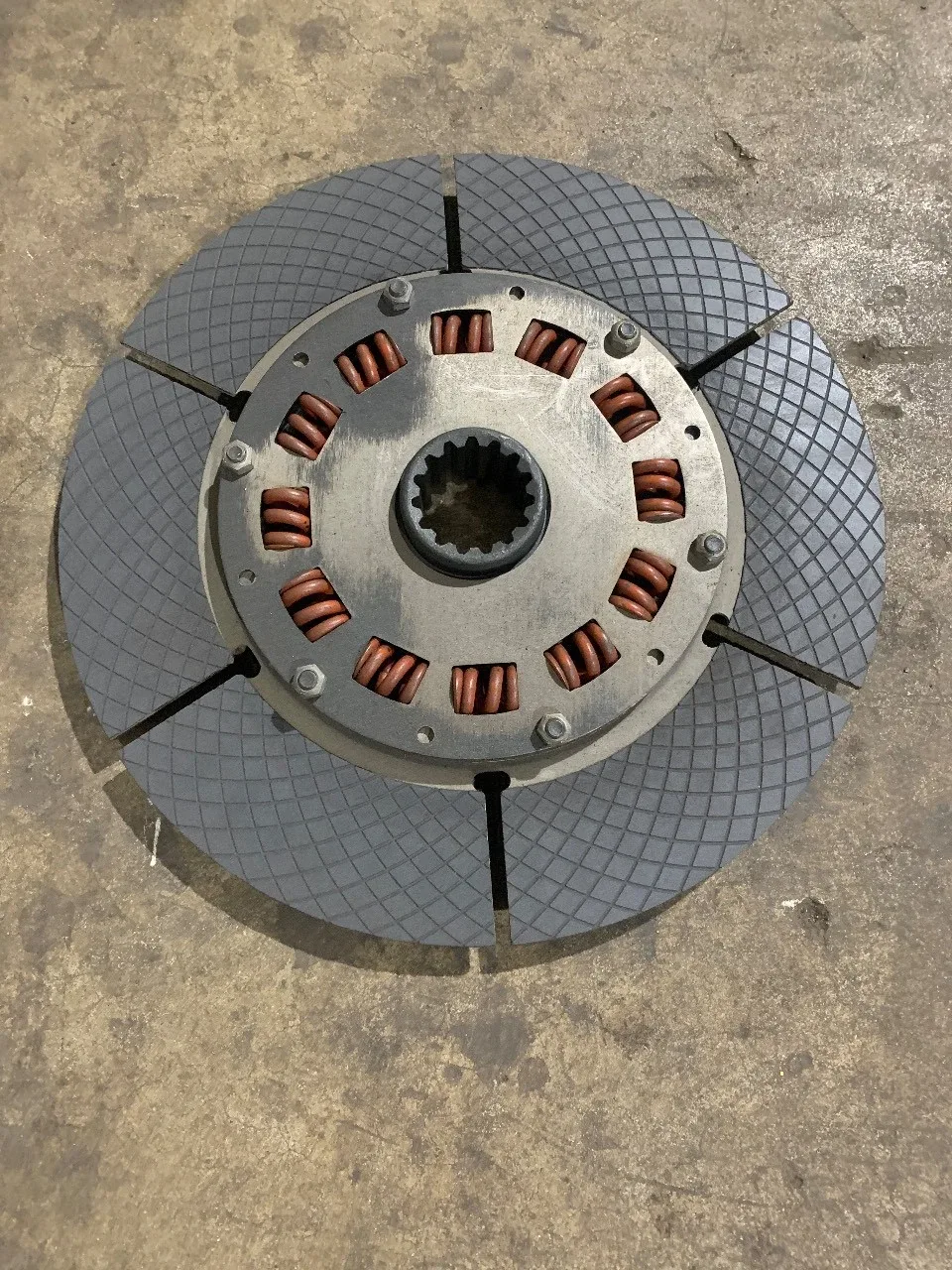 SMI Marine Clutch Plate with Center Splined Hub — 6-Segment Friction