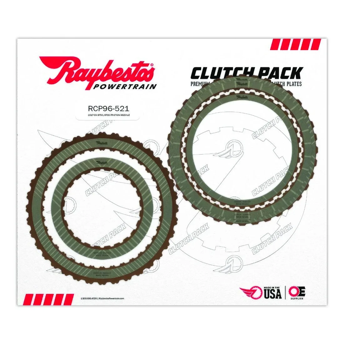 Raybestos RCP96-521 Friction Clutch Kit for 9T40/9T50/9T60/9T65 Transmissions