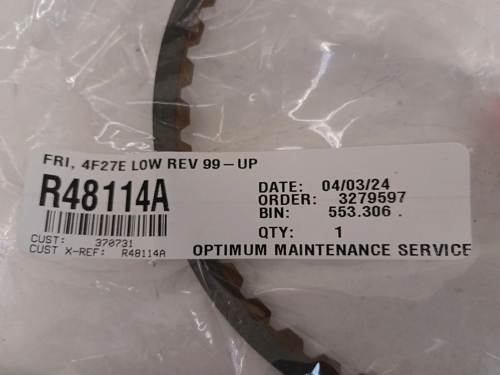R48114A 4F27E Clutch Ring Plate - Unbranded image 2