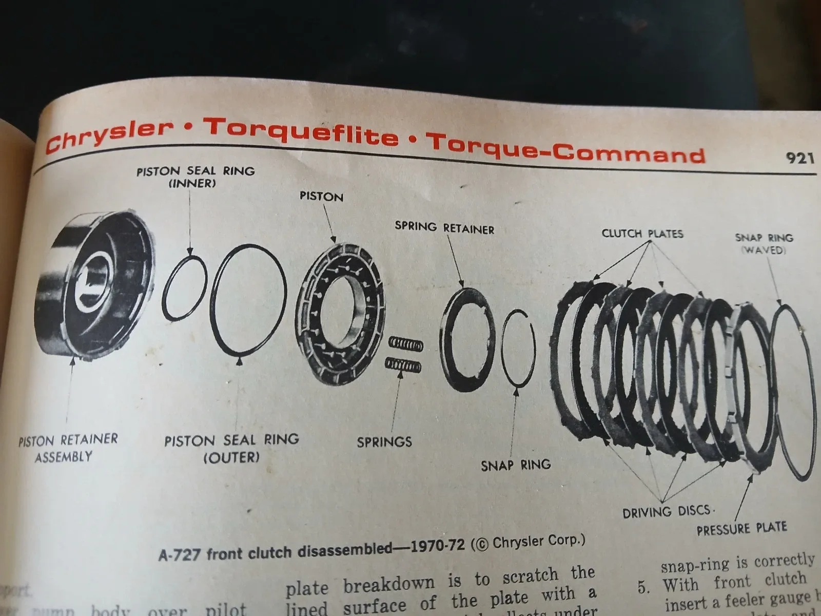 MoPaR TorqueFlite A727 Clutch Pressure Plate - Chrysler image 3