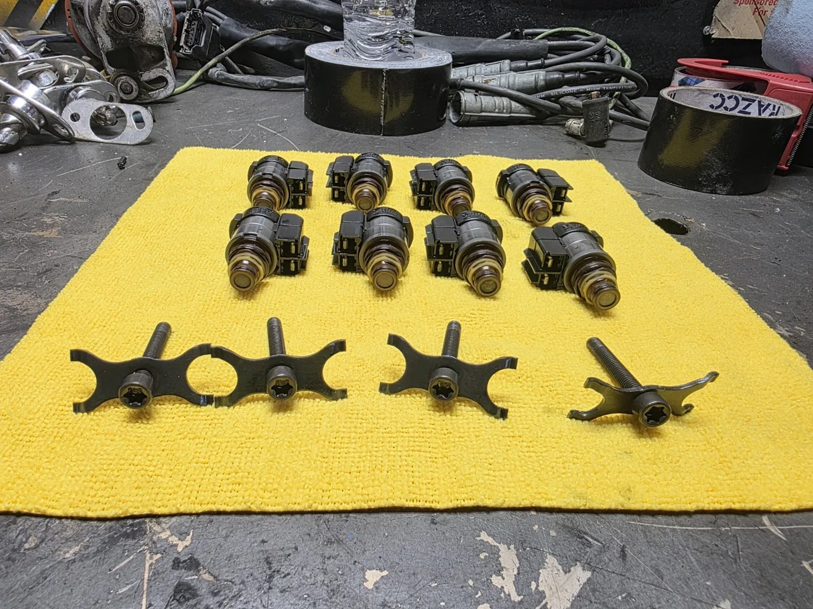 Mercedes SL550 E350 CLS550 722.9 7G Tronic Valve Body Solenoid Set of 8 OEM image 2