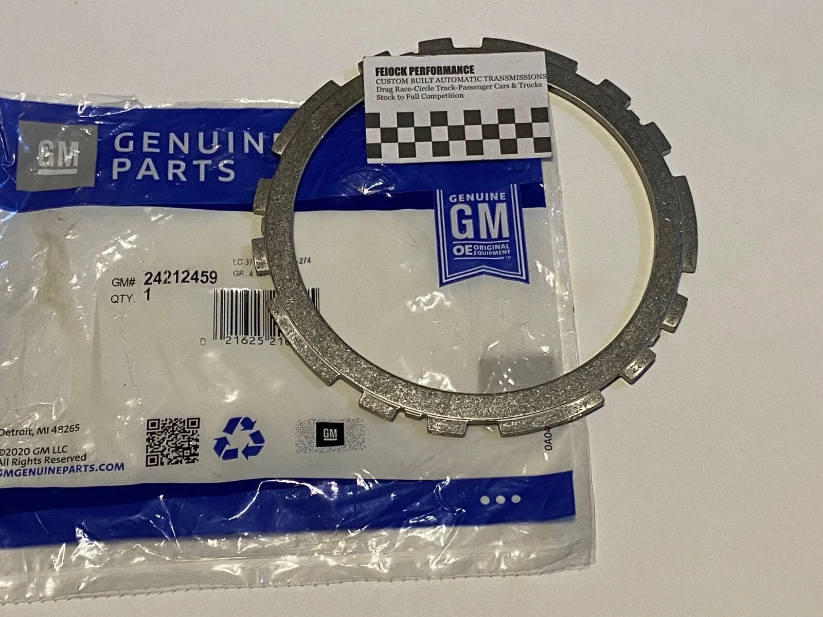 Feiock Performance 3-4 Clutch Backing Plate .157" Thick for 4L60/4L60E/4L65E/4L70E - 24212459