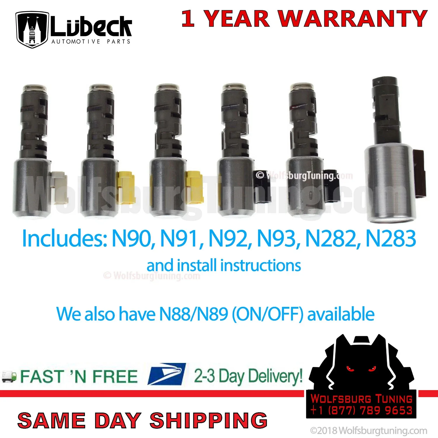 2003-2018 VW & Audi Transmission Shift Solenoid Kit EPC K1 K2 K3
