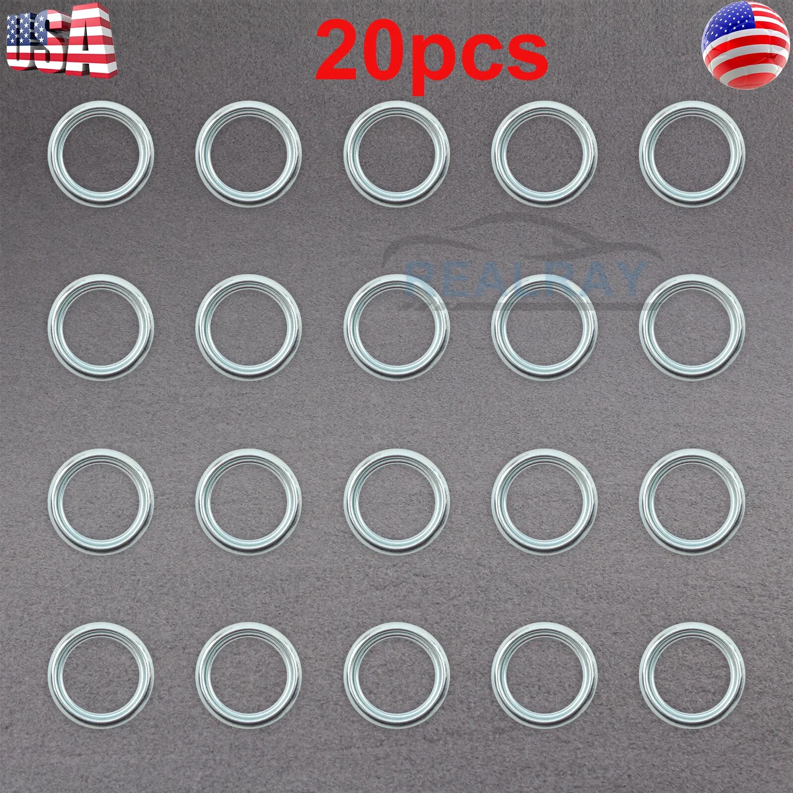 20 PCS Oil Transmission Pan Drain Plug Gasket Fits For Toyota Lexus 35178-30010