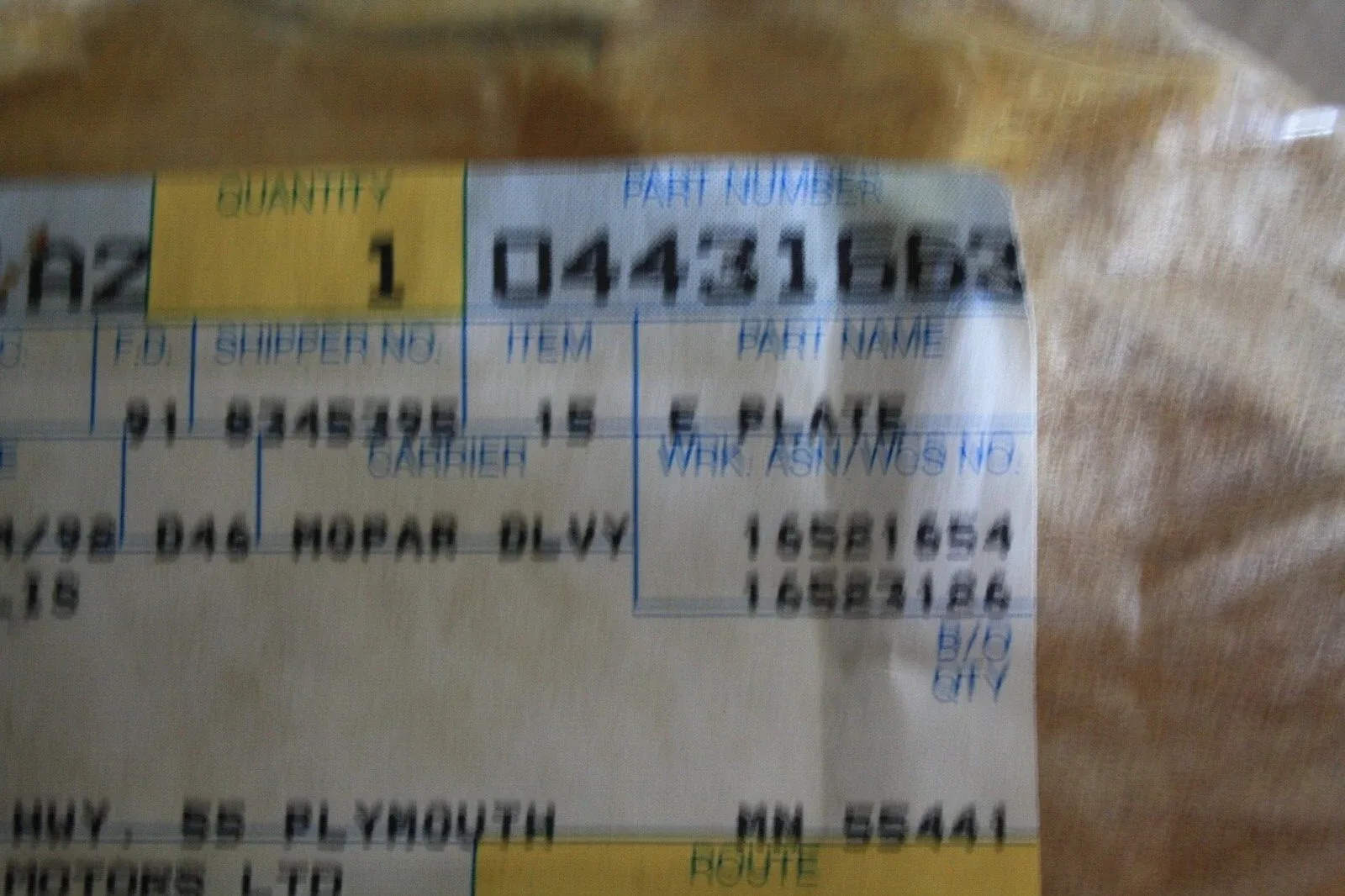 1989-2001 MOPAR Overdrive Clutch Plate MPN 4431663AB image 2