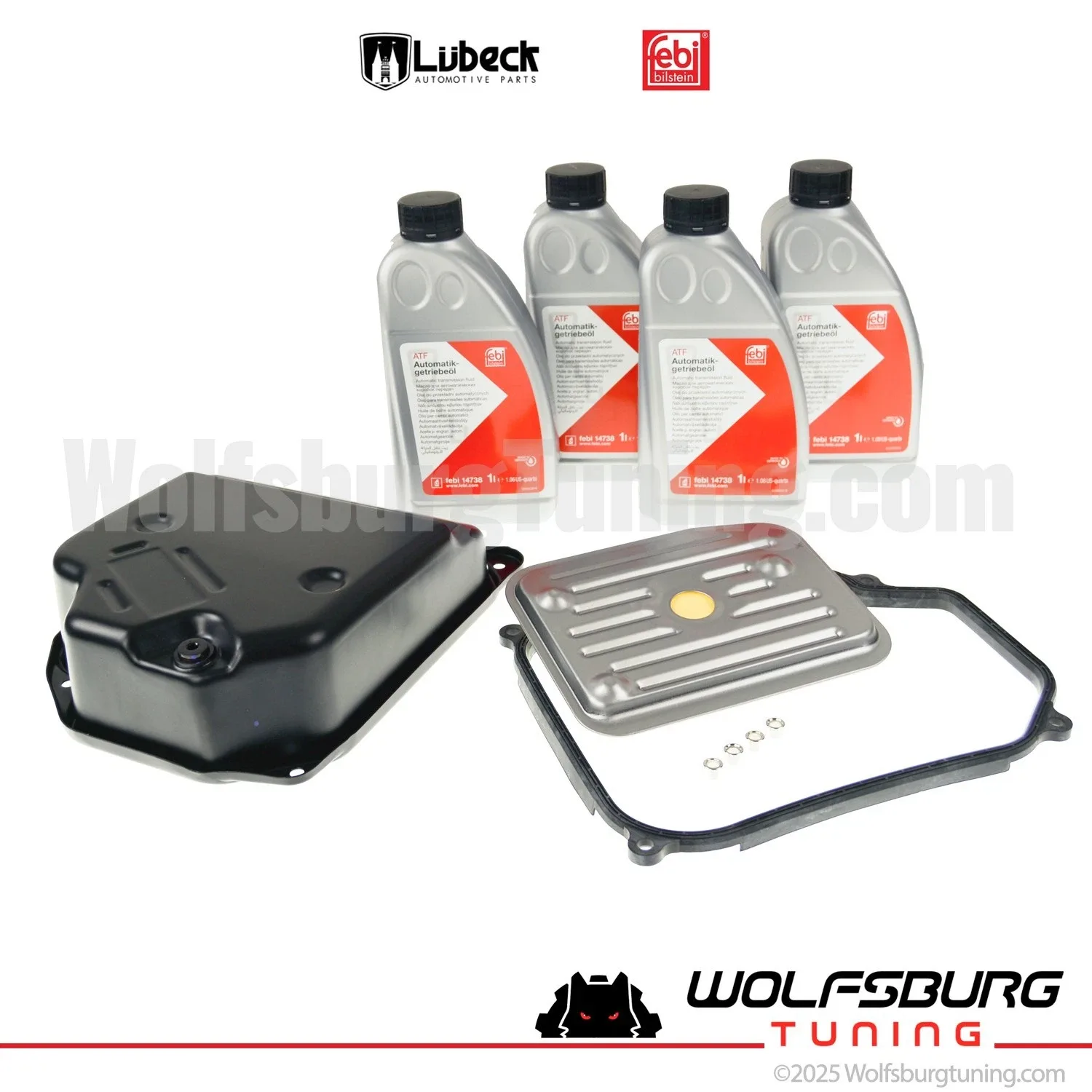 TRANSMISSION OIL PAN w PAN GASKET FILTER FLUID 4 VW Beetle Golf Jetta 94 - 2005