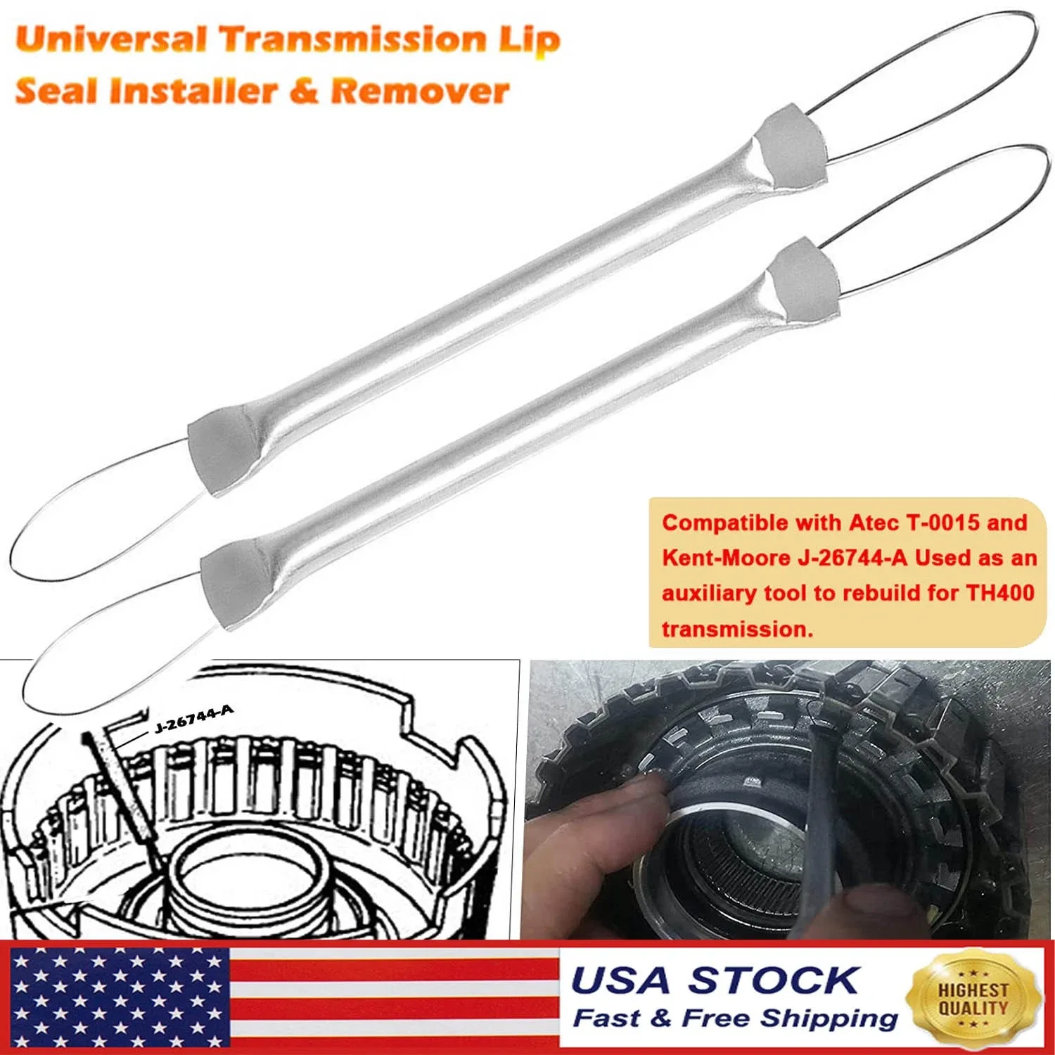 EG-Auto EGQP1025 Transmission Lip Seal Installer Protector Tool, 2pc