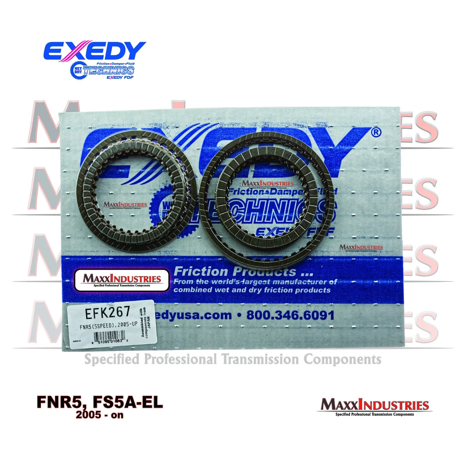 Exedy EFK267 Friction Clutch Plate Set for FNR5 / FS5A-EL Transmissions — 2005+ image 2