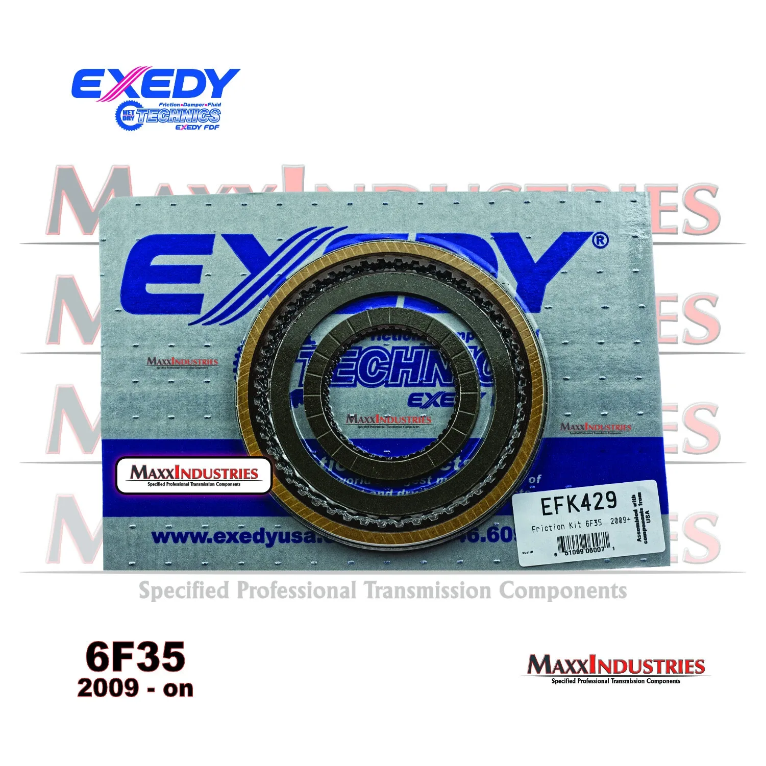 2009-on Ford 6F35 Clutch Plate Kit Exedy EFK429 image 2