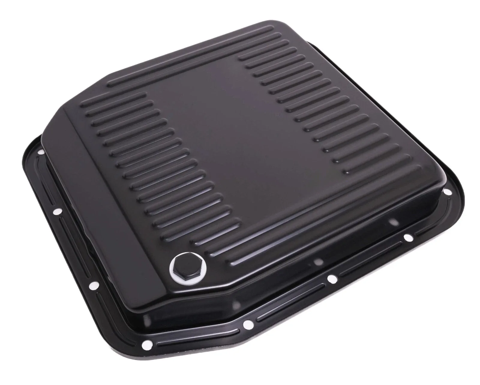 Ford AOD Transmission Oil Pan W/ Gasket & Bolts Foxbody Mustang F150 Steel Black image 2