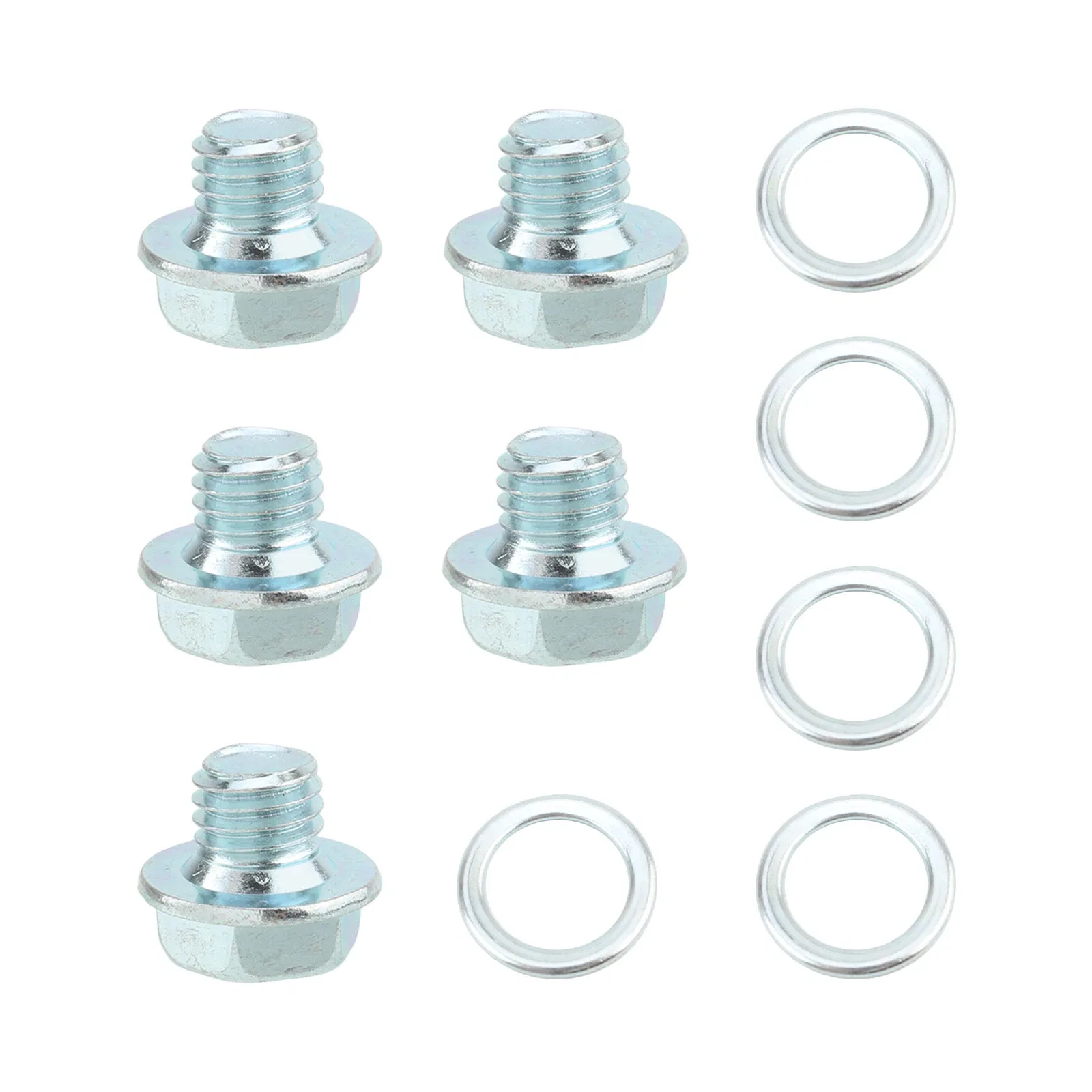 5 Sets Automatic Transmission Oil Pan Straight Screw Plug With Gasket For Toyota image 3