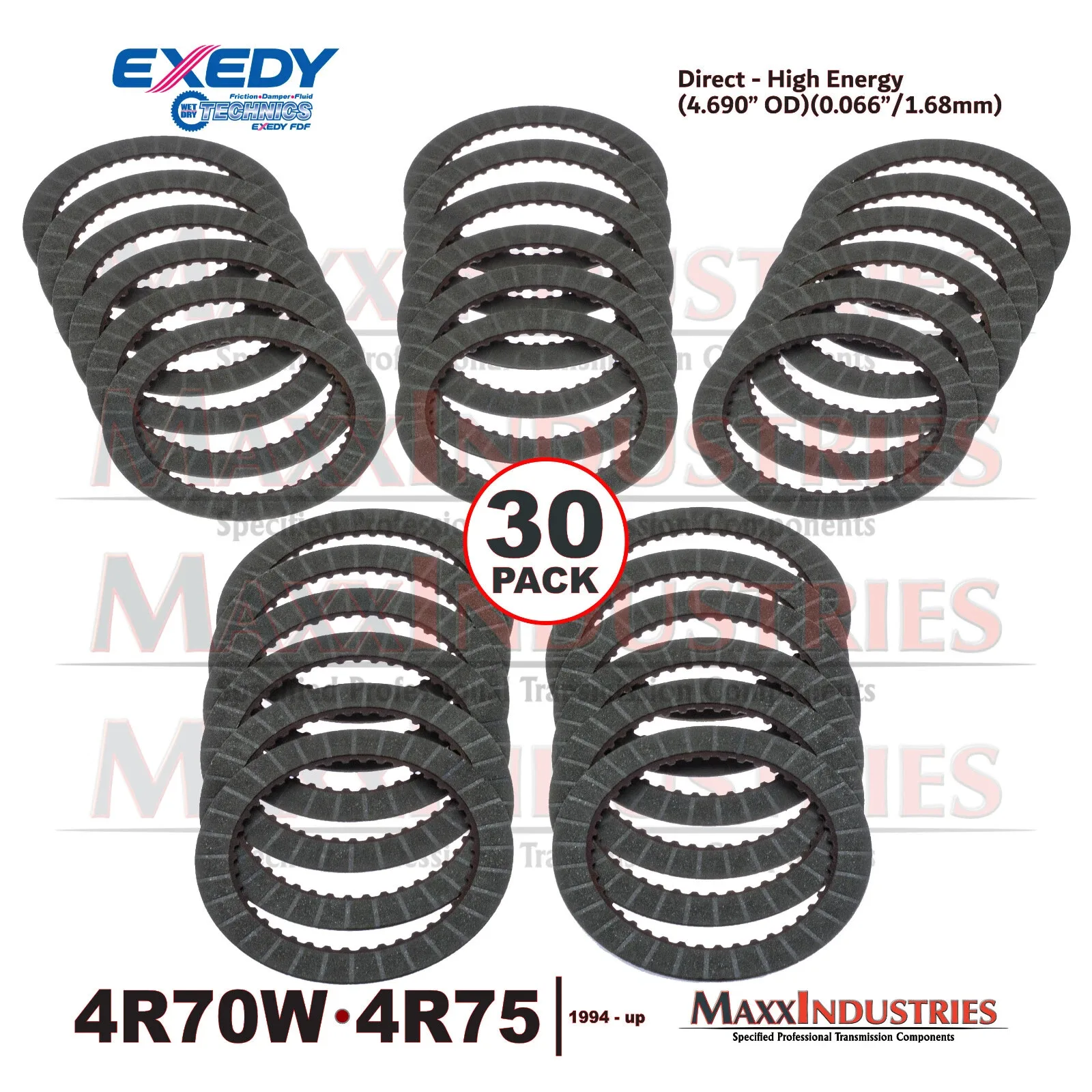 AODE / 4R70W / 4R75 Direct Clutch Friction Plates 30pk DAF08510 (.066) image 2