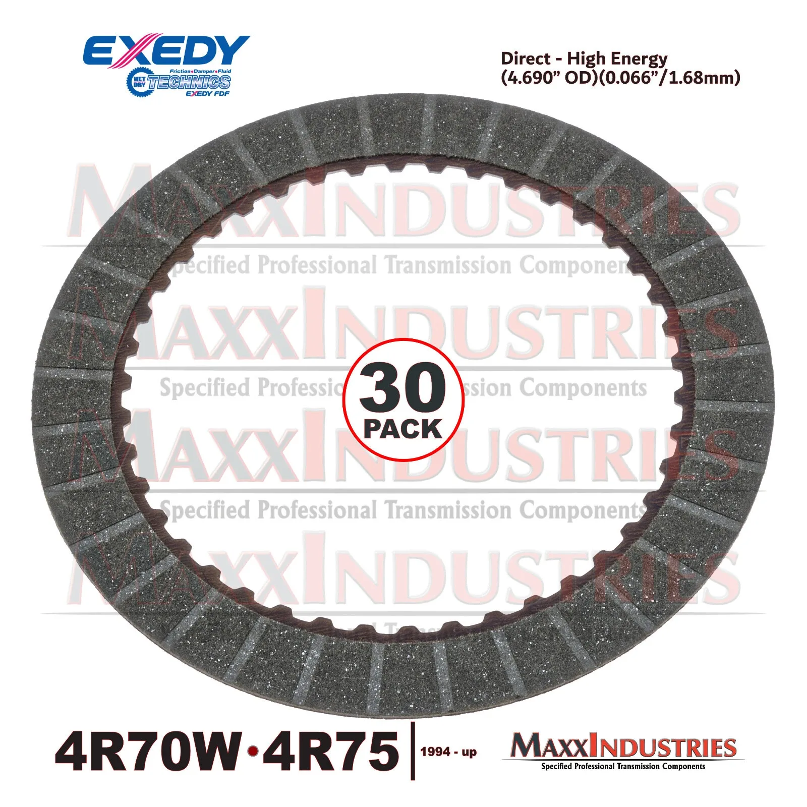 AODE / 4R70W / 4R75 Direct Clutch Friction Plates 30pk DAF08510 (.066) image 3