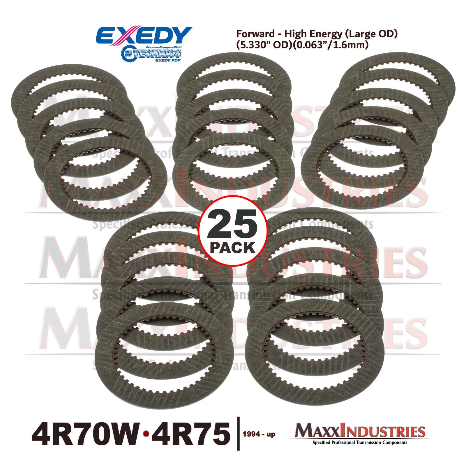 AODE / 4R70W / 4R75 Forward Clutch Plates DAF50150 - Exedy OEM-Engineered image 2