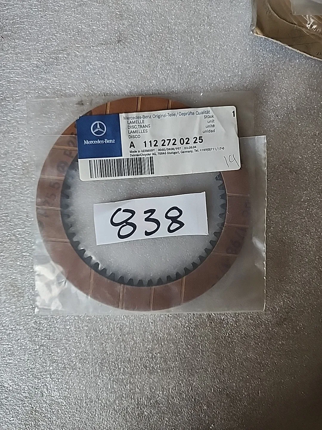 Mercedes-Benz MB 280 Automatic Clutch Plate 112-272-02-25