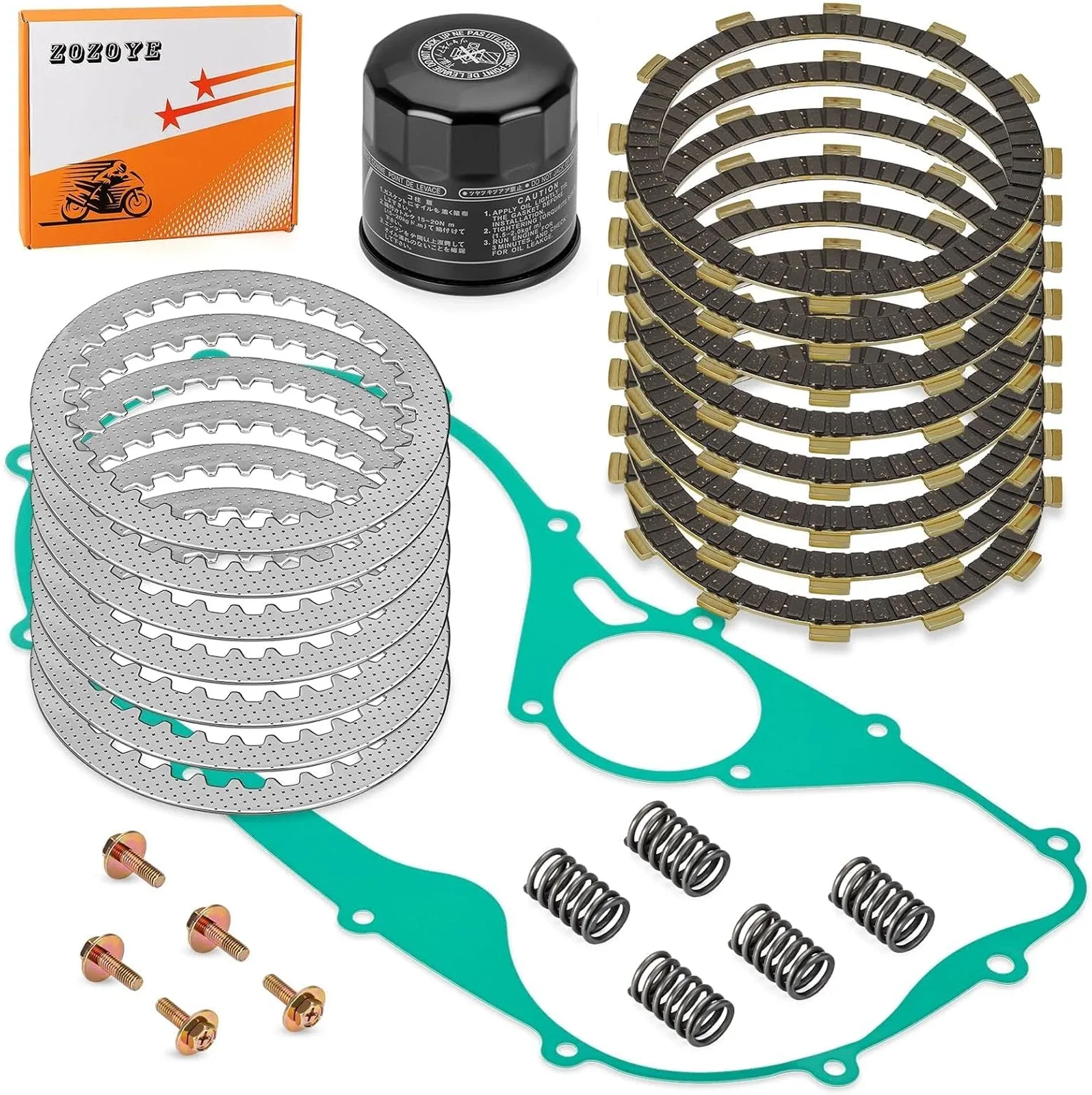 Clutch Friction Steel Plate Set For Kawasaki Vulcan 800 900 VN800 VN900 1995