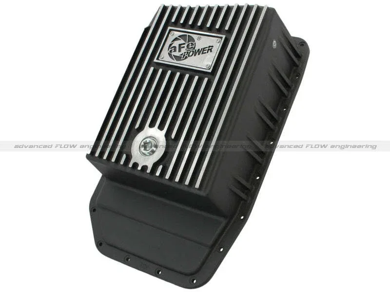 aFe Power Transmission Pan Black Machined Fits 09-14 Ford 6R80 F-150 Trucks