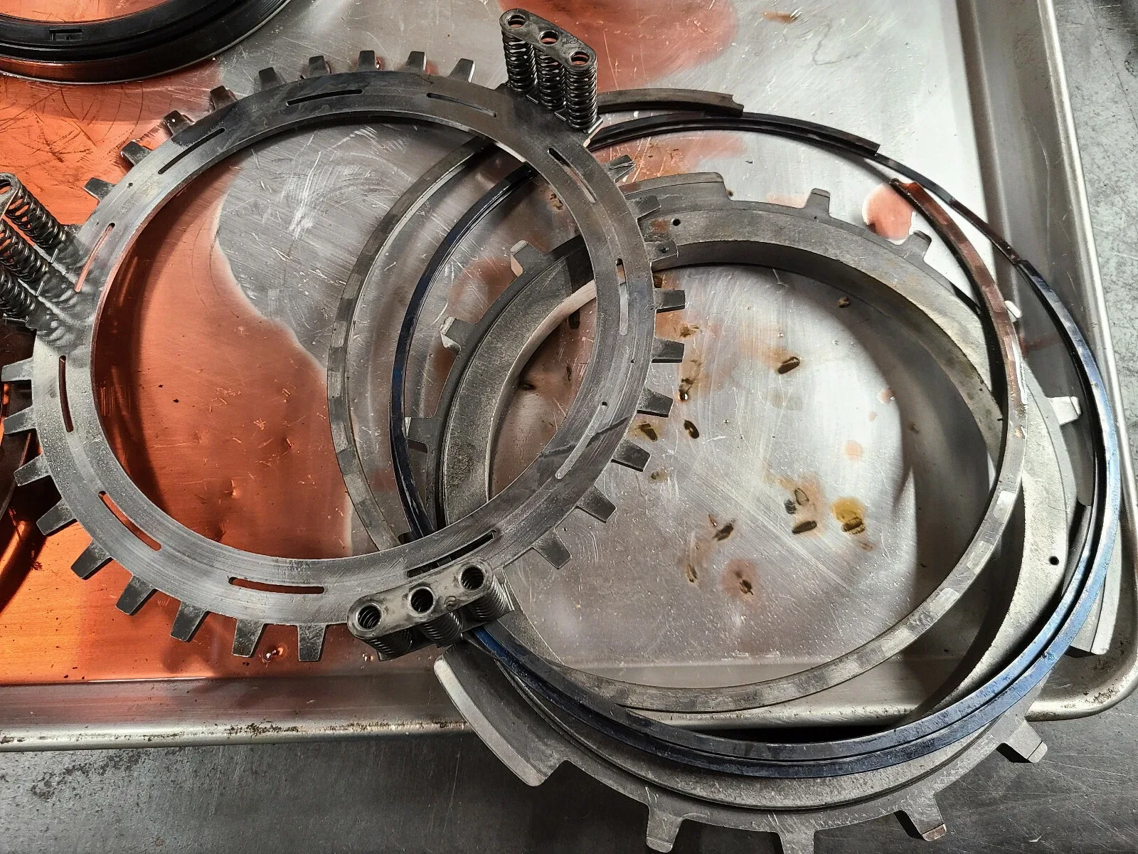 Allison 1000 Automatic Transmission C-4 Clutch Pack Backing Plate Snap Rings image 2