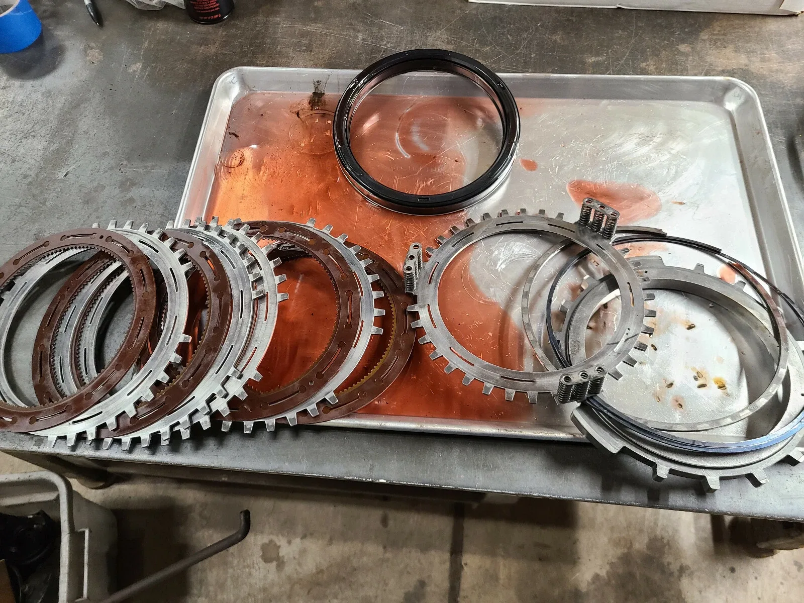 Allison 1000 Automatic Transmission C-4 Clutch Pack Backing Plate Snap Rings