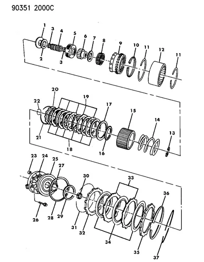 1990-1993 Dodge A500/A518 Transmission Thrust Plate Mopar 4461120 image 2