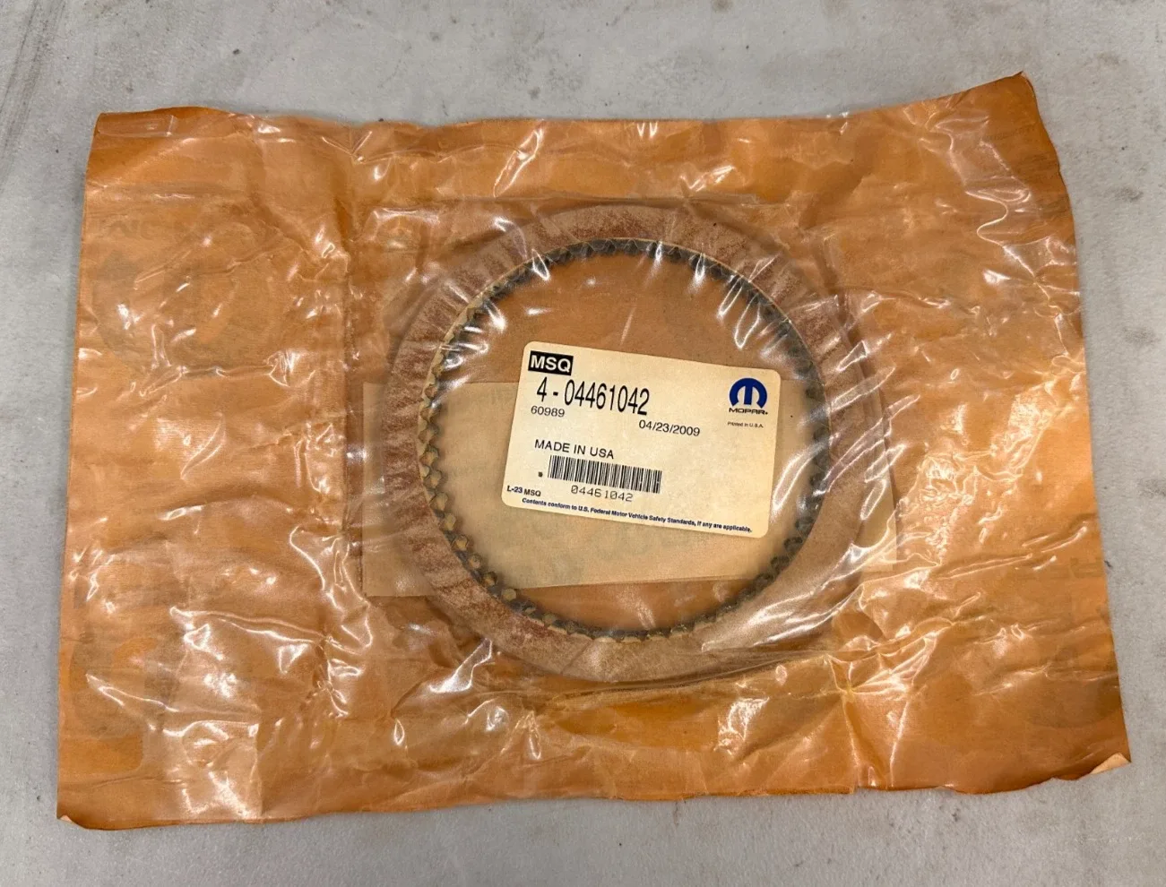 Mopar Friction Clutch Plate 4461042 for 42RE / 46RE / 47RE Transmissions