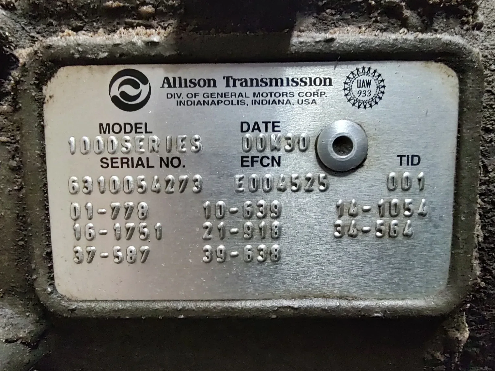 Allison 1000 C5 Clutch Pressure Backing Plate 15T - OEM image 2
