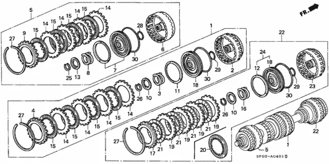 Acura Clutch Plate 22543-PY4-003 — Legend (1991-95) & RL (2002-04)