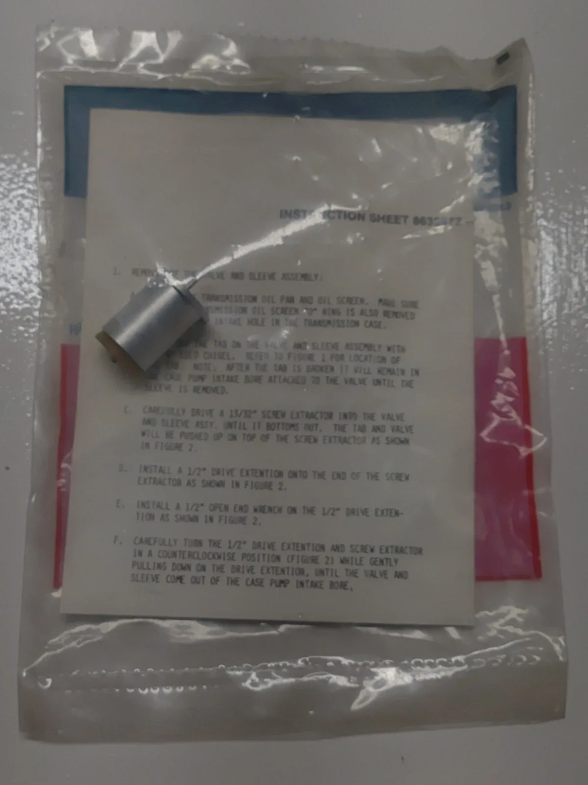 1979-1985 GM TH325 / TH325-4L Pump Drain Down Valve Sleeve 8635971