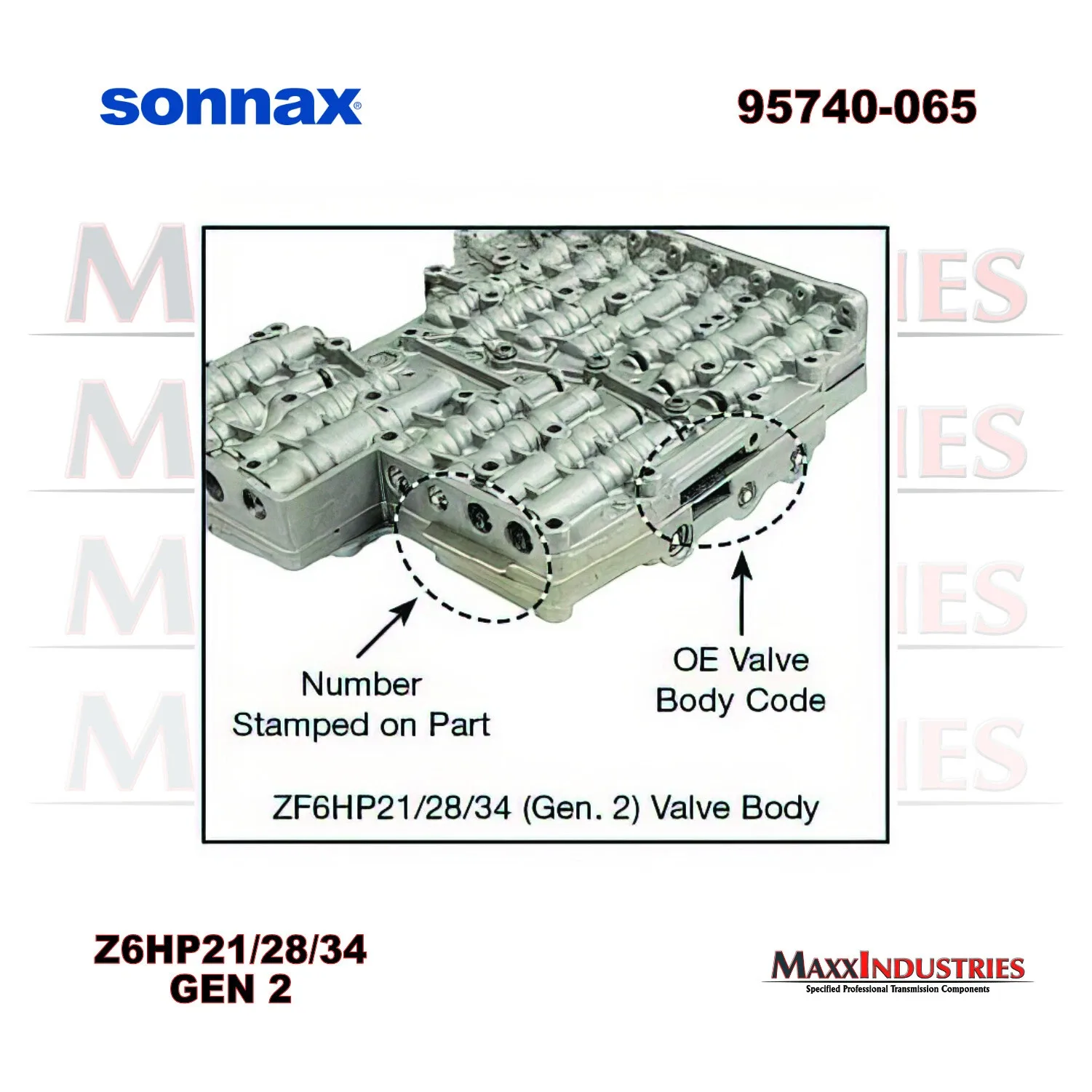 2002-On Gen 2 ZF6HP Valve Body Bonded Plate 95740-065 image 3