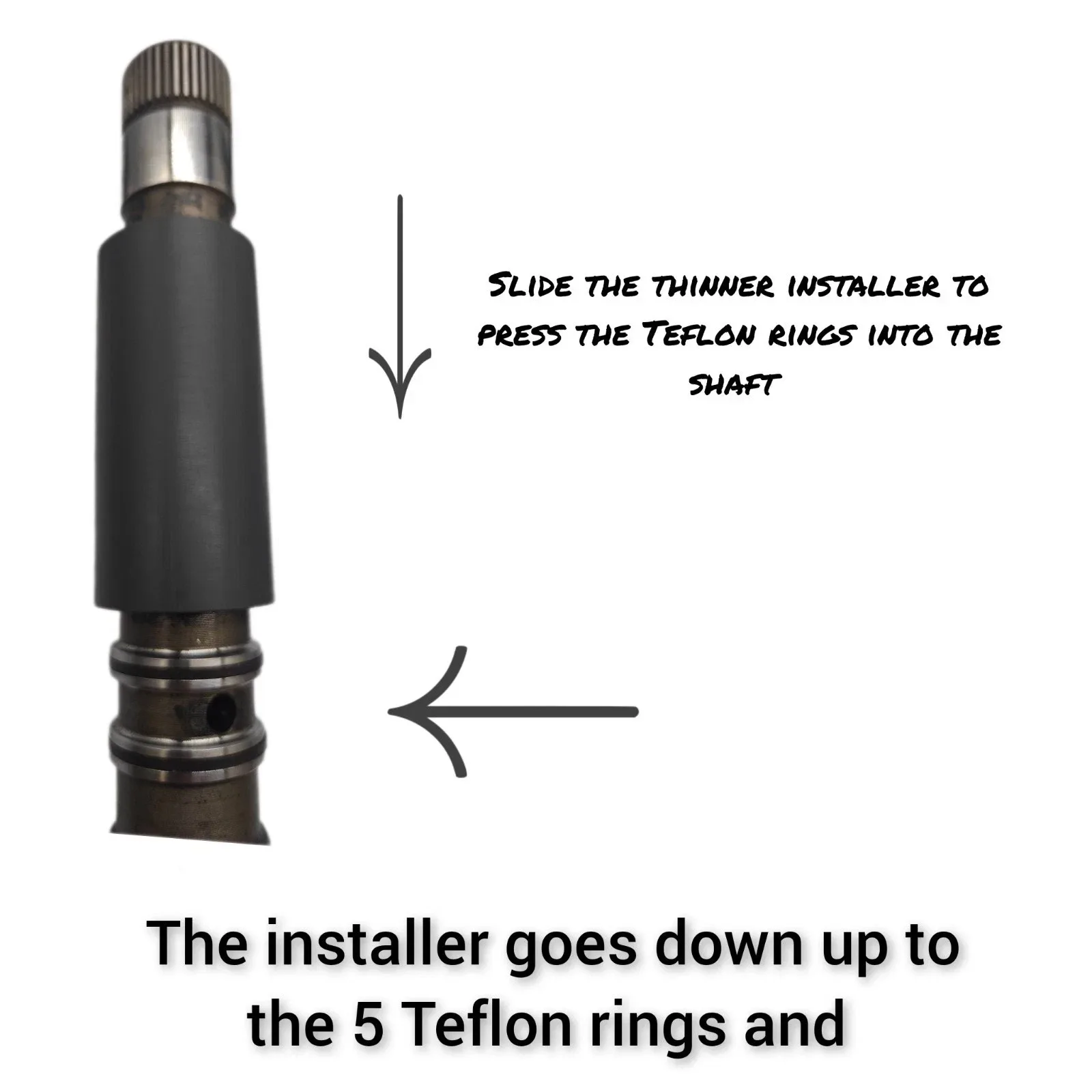Ford 10R80 Input Shaft Teflon Ring Buddy Tool - T105input4pc (TJS) image 3