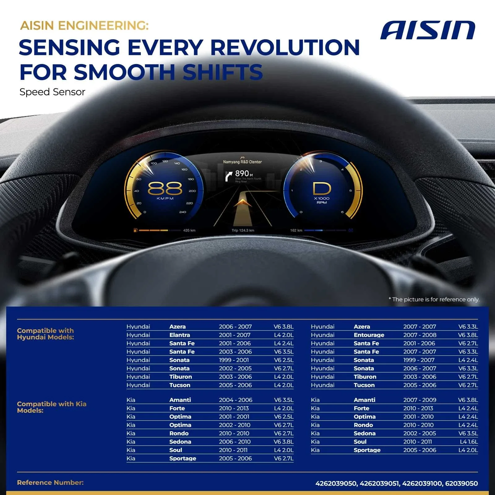 1999-2013 Hyundai / Kia Input Speed Sensor (Aisin ASWAZ-00086) image 2