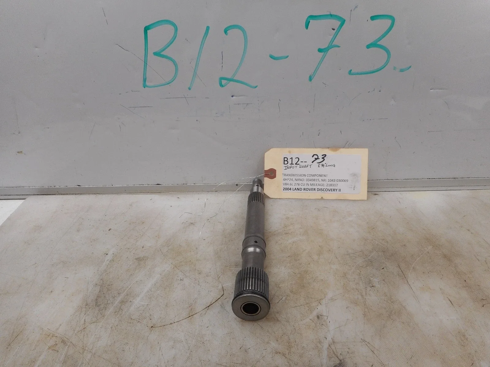 2004 LAND ROVER DISCOVERY II INPUT SHAFT 8 3/4" LONG OEM image 2
