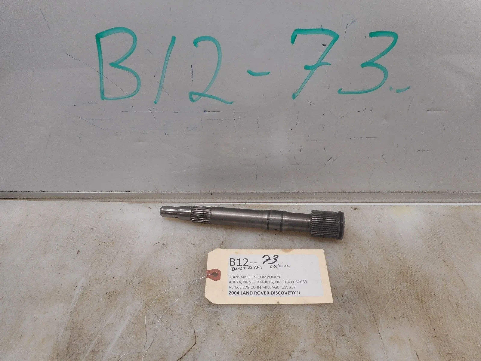 2004 LAND ROVER DISCOVERY II INPUT SHAFT 8 3/4" LONG OEM