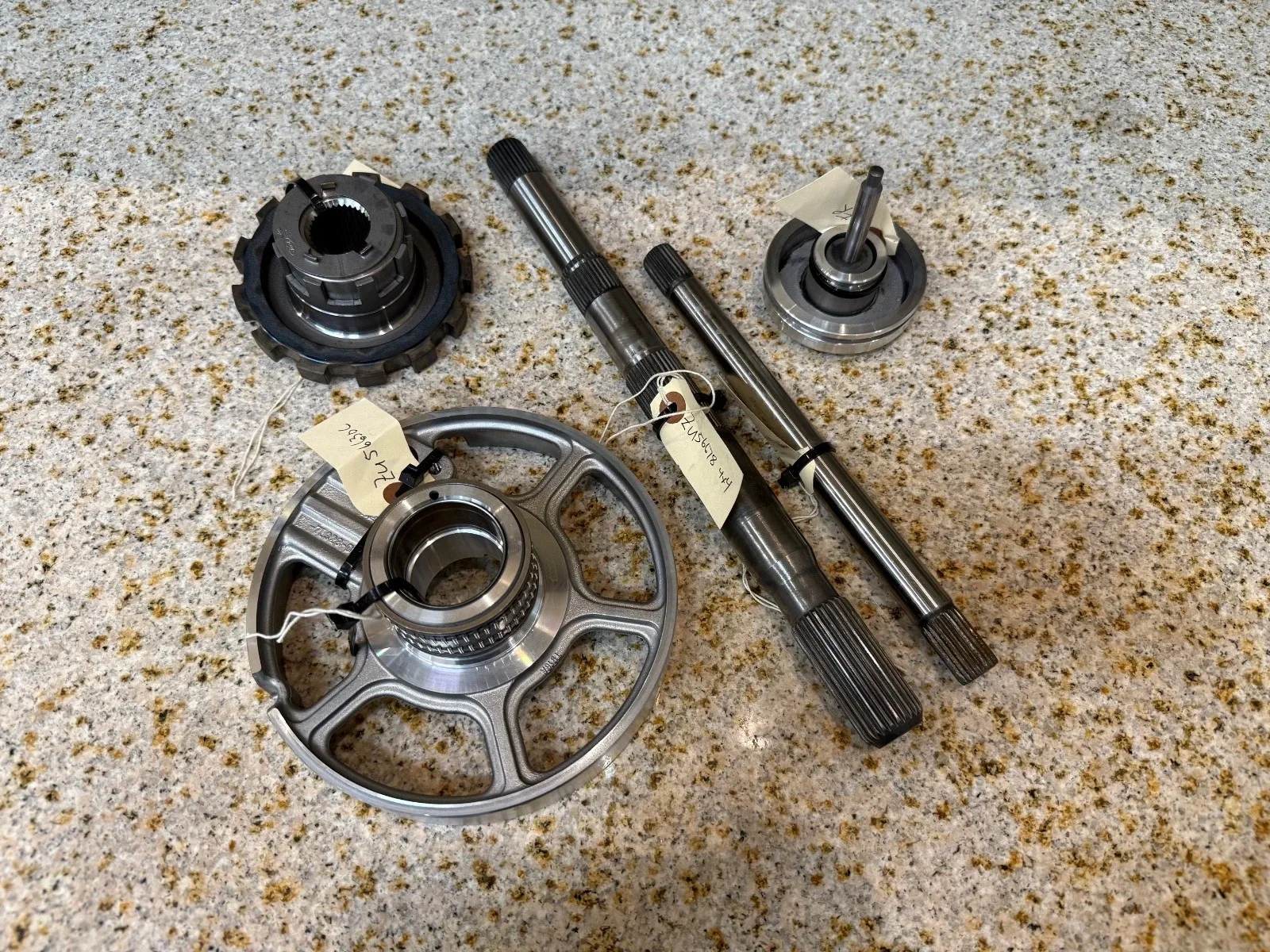 Ford 5R55E Input & Output Shaft Kit — Center Support, Park Wheel, Reverse Servo