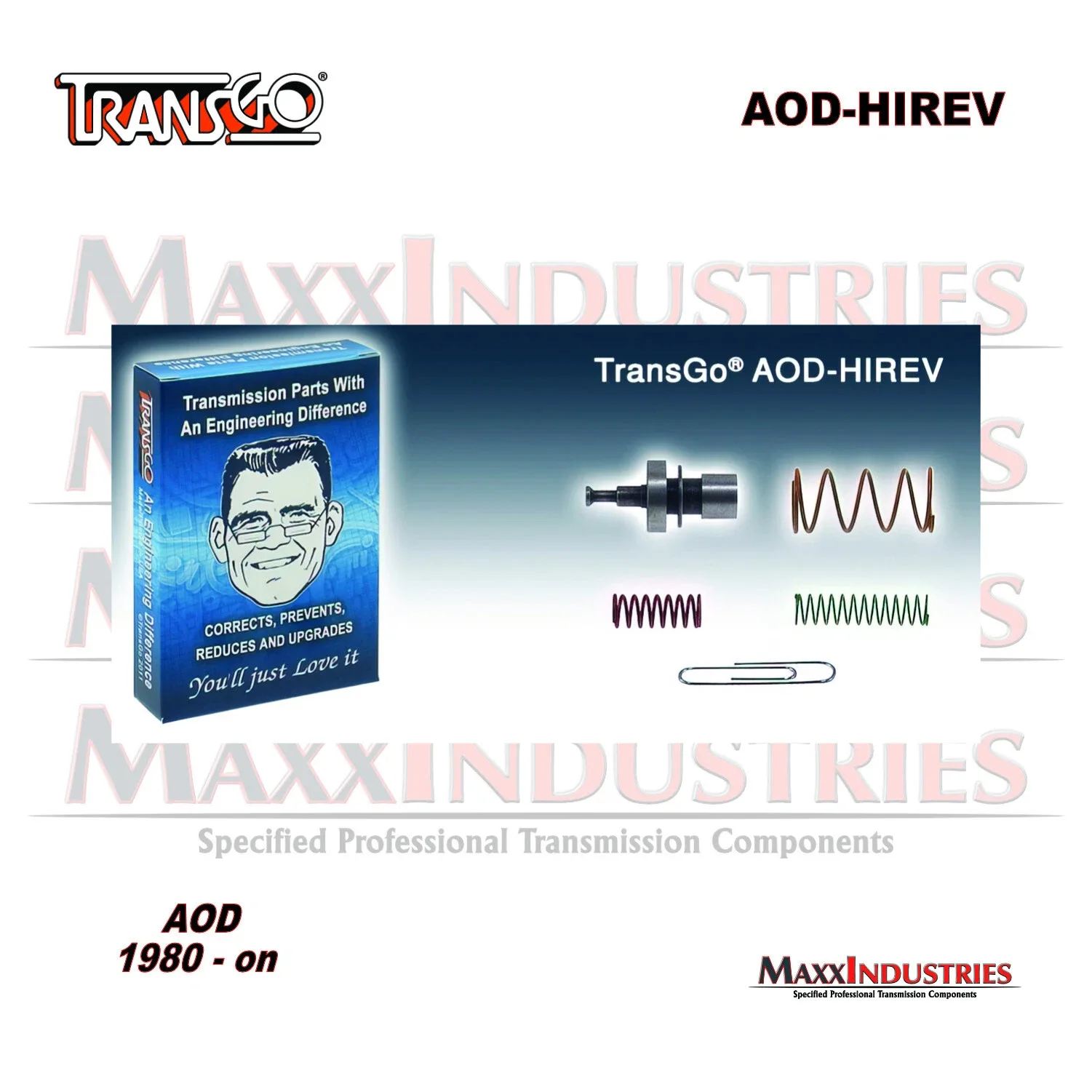 1980-up Ford AOD/FiOD High-Rev Governor Kit — TransGo AOD-HIREV image 2