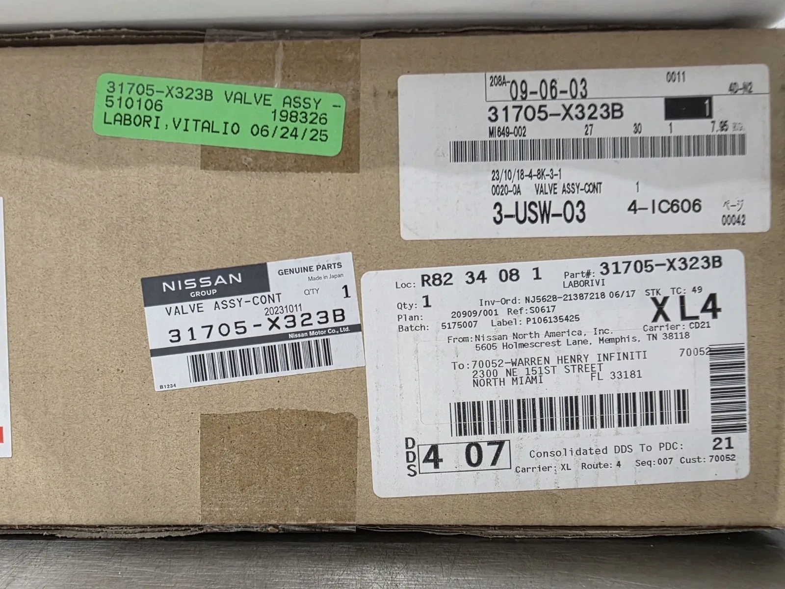Infiniti Q50 Valve Body (RWD) OEM 31705-X323B image 2