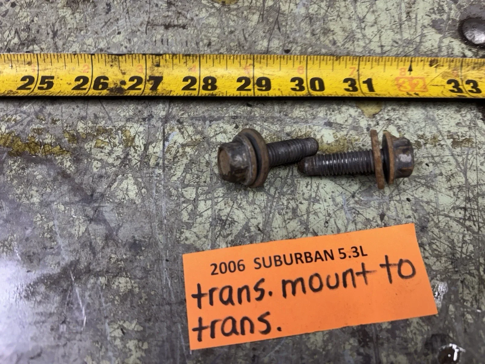 03-06 Gm truck Transmission Mount To Transmission Bolts Set Of 2 image 2