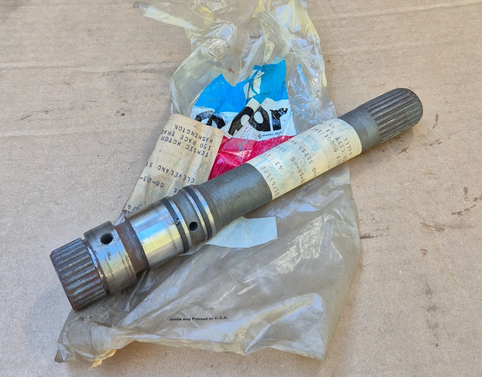 1974-1977 Plymouth Dodge Chrysler 727 Transmission Input Shaft MPN 3743188