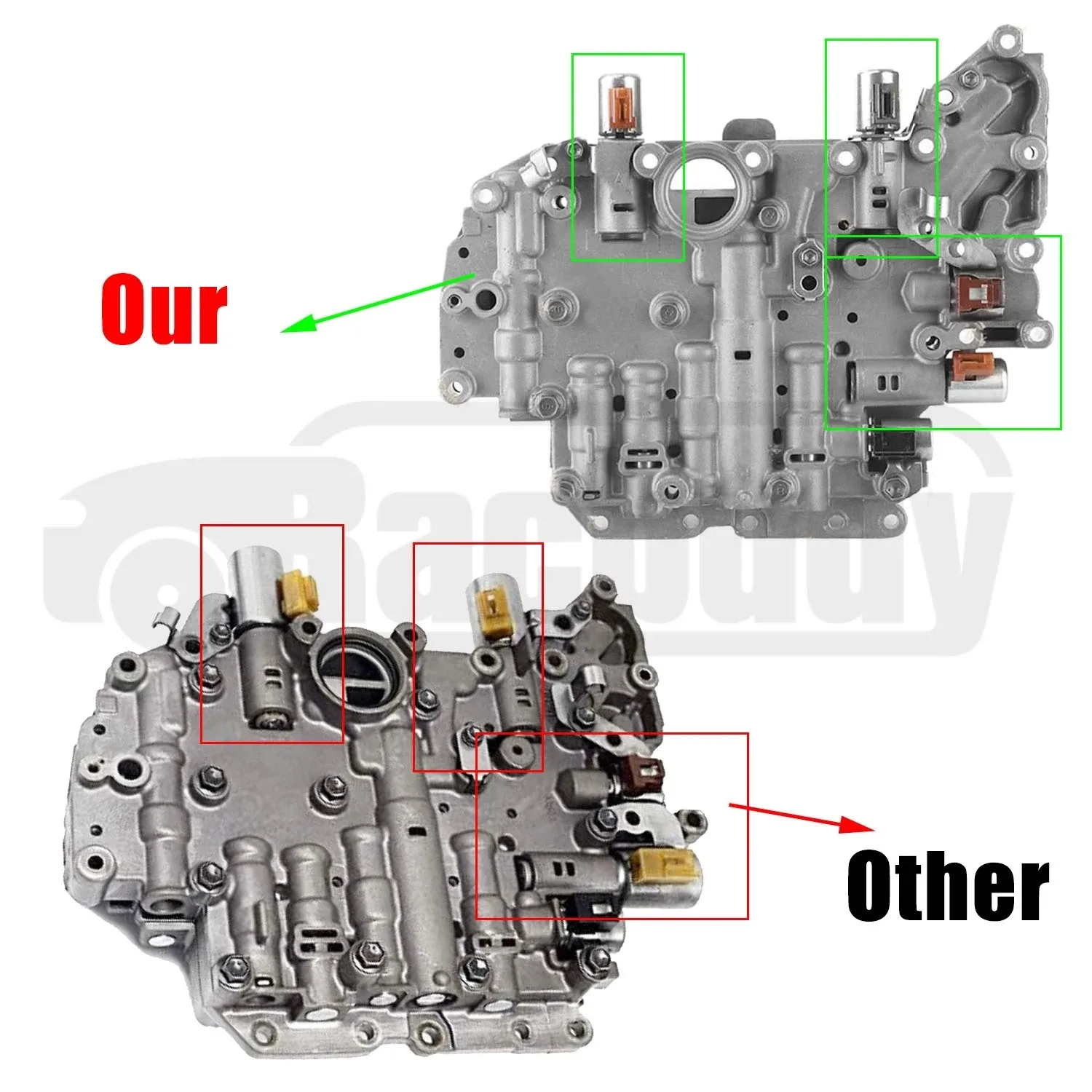Valve Body w/ Solenoids for U140 U240 U241 Transmissions — Toyota RAV4, Camry, Lexus | Racbudy image 2