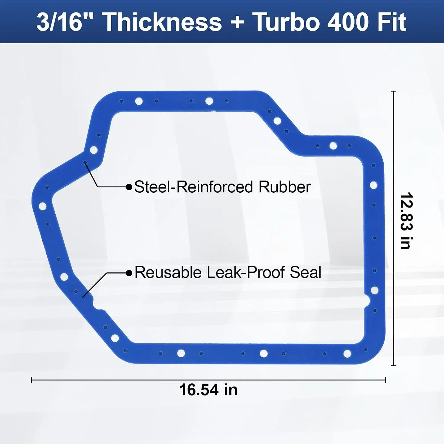 Transmission Oil Pan Gasket Fit for GM Turbo 400 with Steel & Rubber image 3