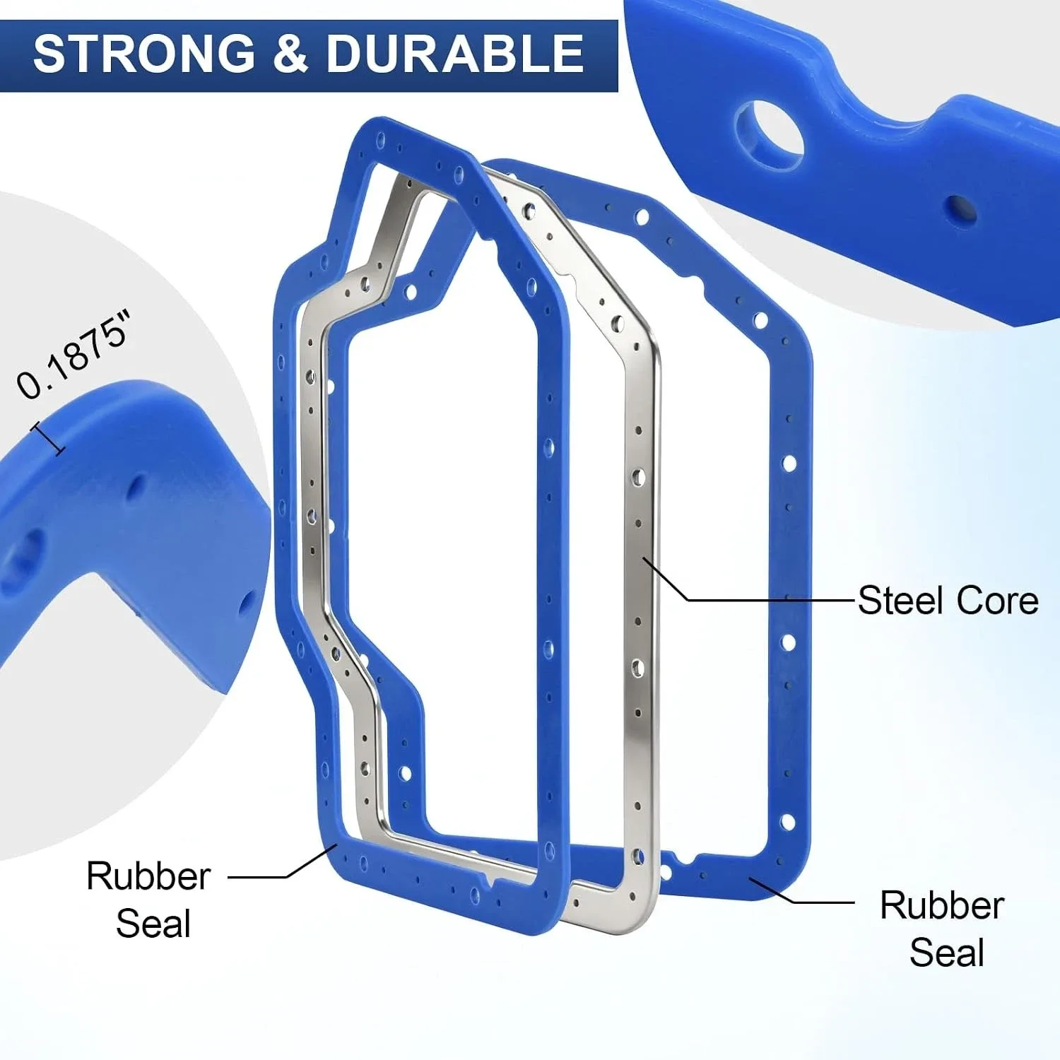 Transmission Oil Pan Gasket Fit for GM Turbo 400 with Steel & Rubber image 4