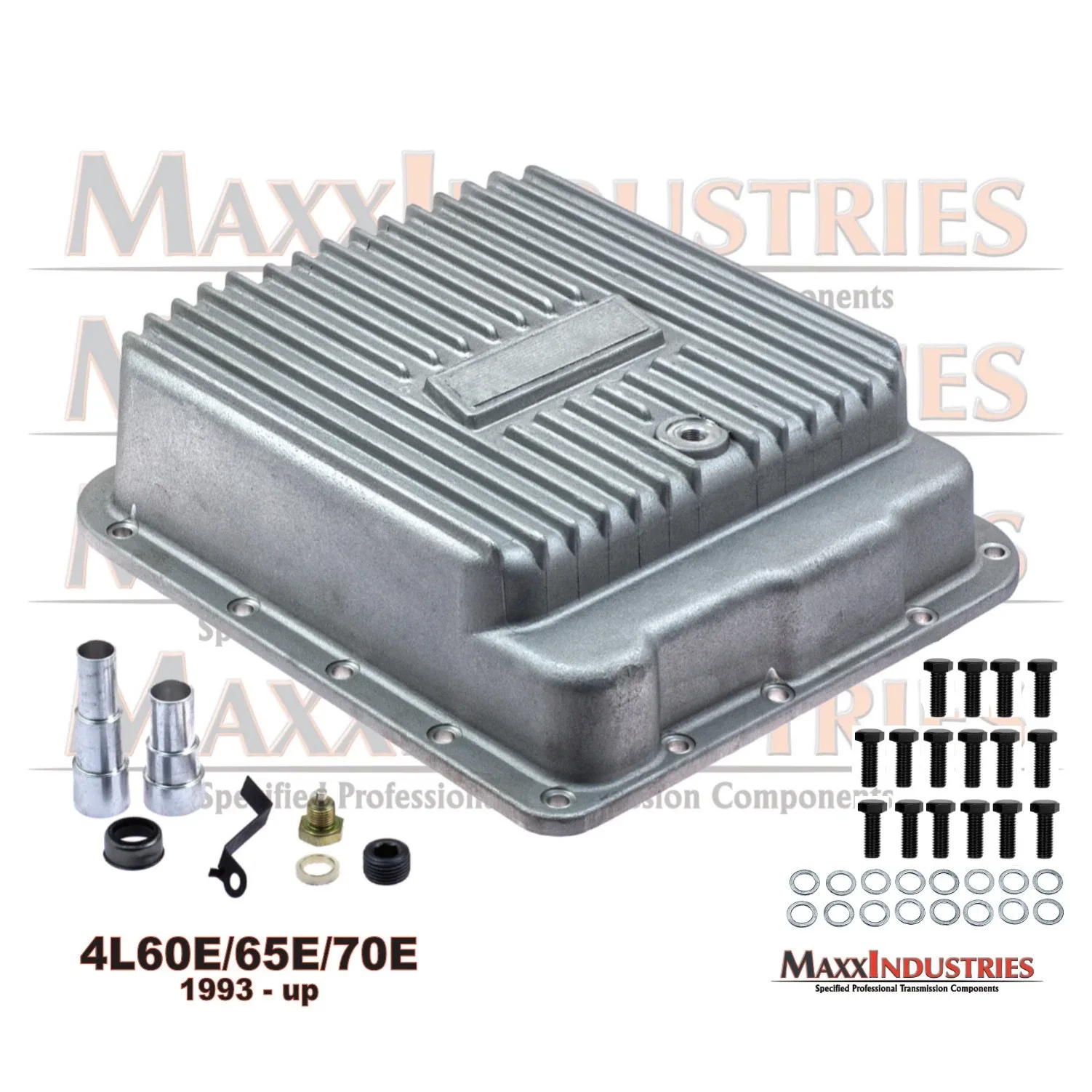 700R4 4L60 4L60E 4L65E Transmission Oil Pan Aluminum Deep Kit Cooling Fins image 2