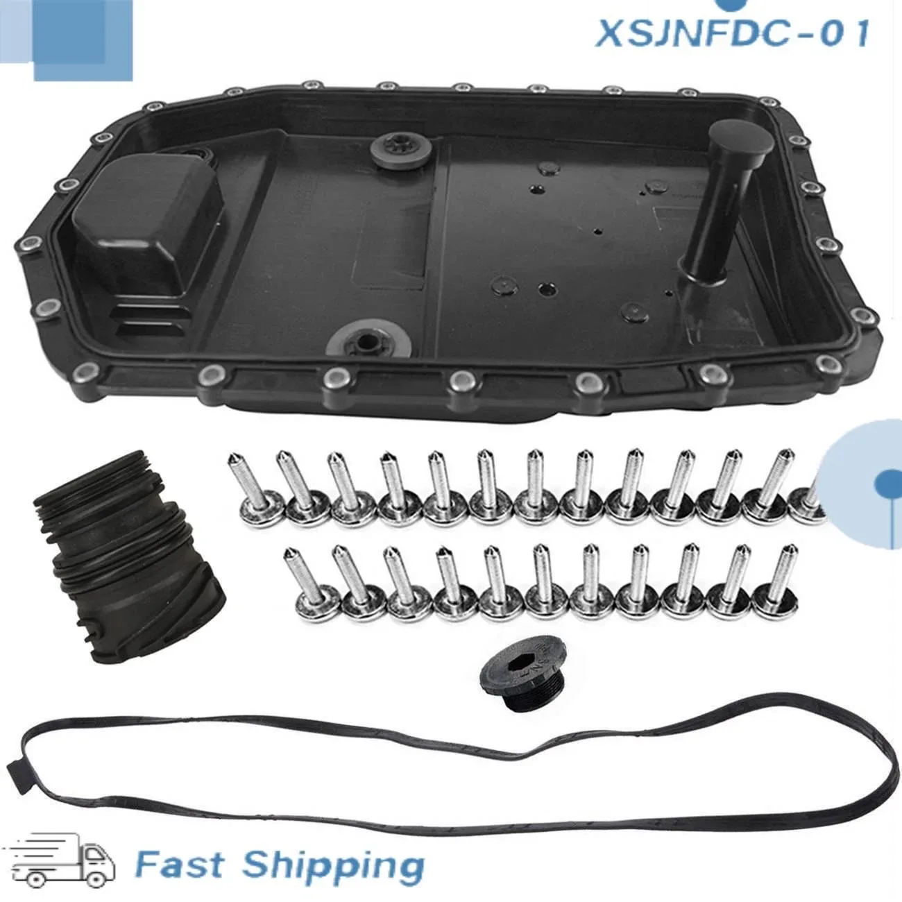 BMW 6HP19 Transmission Oil Pan with Filter & Gasket — 24117571217+24347588725