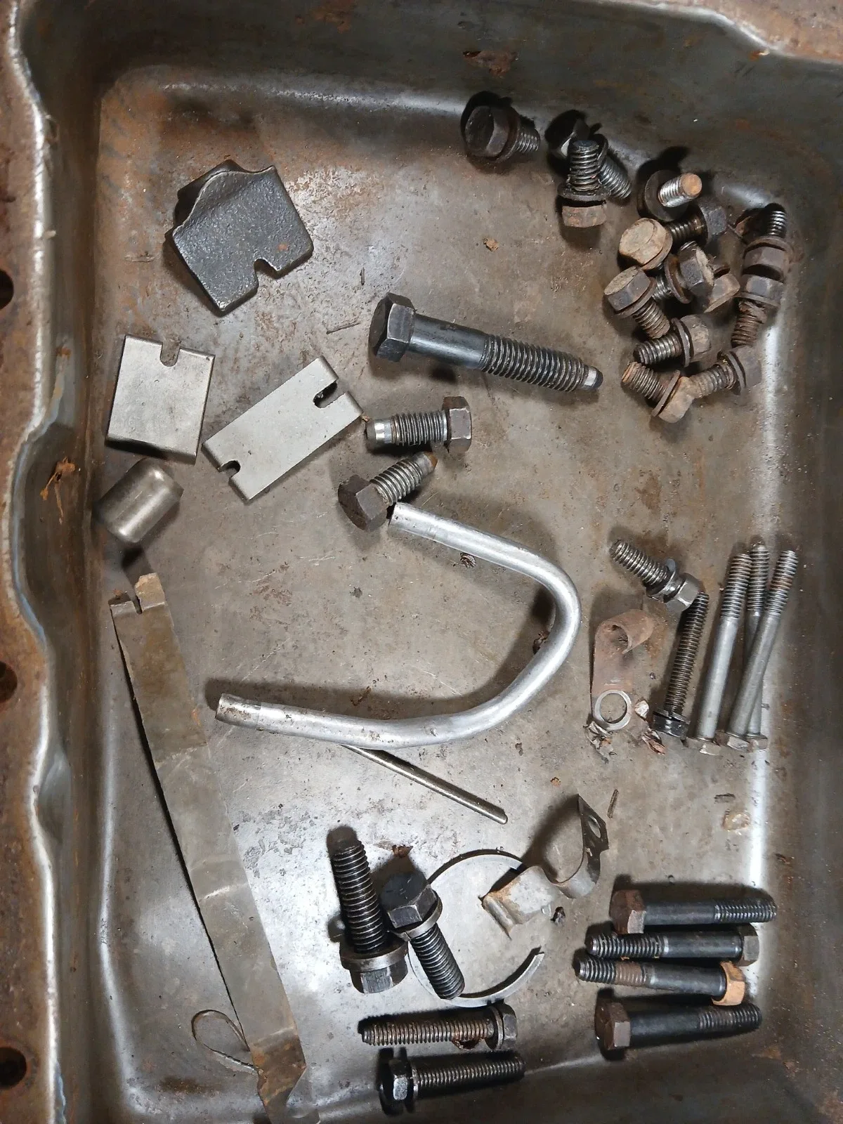 Ford FMX Automatic Transmission Hardware — bolts, band struts, tube ring, dowel pin