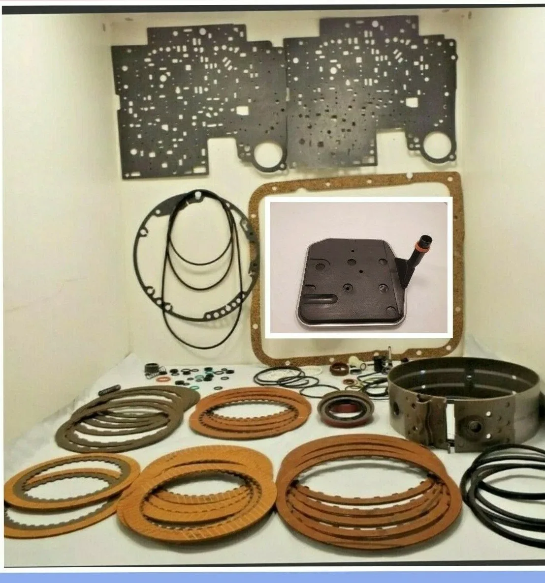 1983-1993 THM700R4 Overhaul Kit w/ Clutches, Filter & Band MPN 74119BW+74002E+74010EF+74020BHE