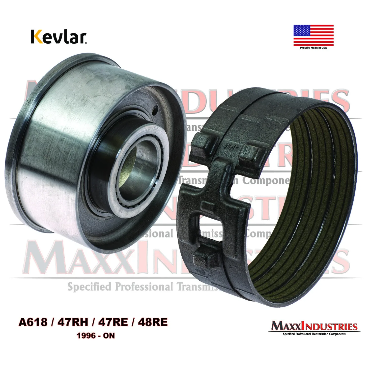 1996-up 47RH/47RE/48RE Reverse Drum & Kevlar-lined Band - MaxxIndustries image 3