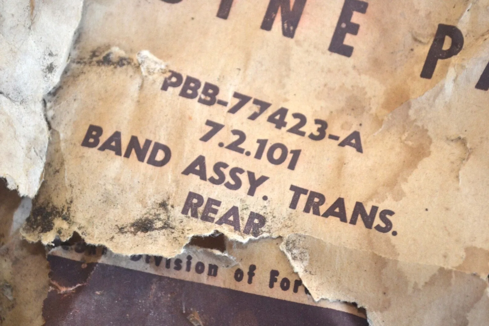 1959-1960 Ford Thunderbird 430 Automatic Transmission Rear Band PBB-77423-A image 3