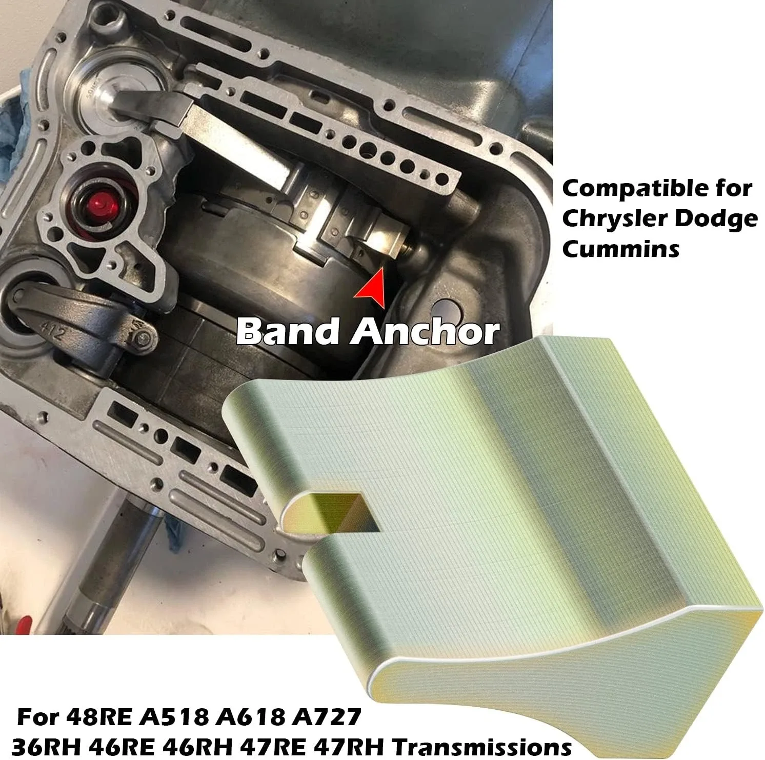 PW518AC Billet Band Anchor RAQP830 for 48RE A518 A618 A727 46RE 46RH 47RE image 2